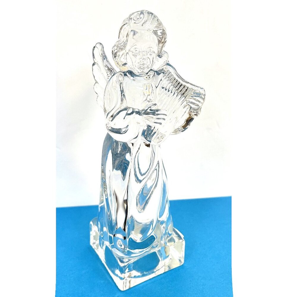 Mikasa Lead Crystal Angel Harp Figurine Herald Collection Germany